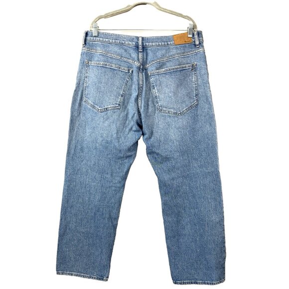 Madewell 90s Straight Acid Wash Jeans 32P Y2K Classic Denim Vintage Vibes Staple - Picture 2 of 11